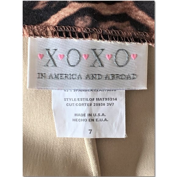 XOXO Leopard Print Pencil Skirt Size 7 EUC - Picture 7 of 10